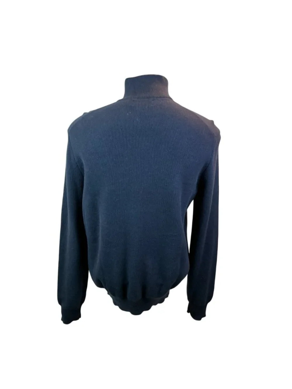 Polo Ralph Lauren Mens Large Navy Pima Cotton Half-Zip Sweater